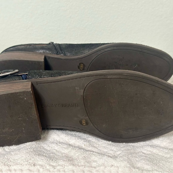 LUCKY BRAND | Women’s Black Gahiro Pointed Toe Studded Leather Bootie - Picture 5 of 8